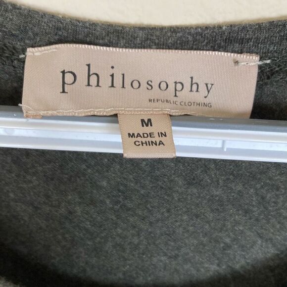 Philosophy Asymmetrical Tank Tunic Top with Peplum Hem Size Medium (D13) - Picture 3 of 7